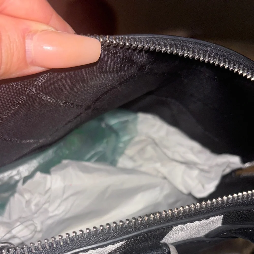 Michael Kors Black and White Backpack - Picture 4 of 5